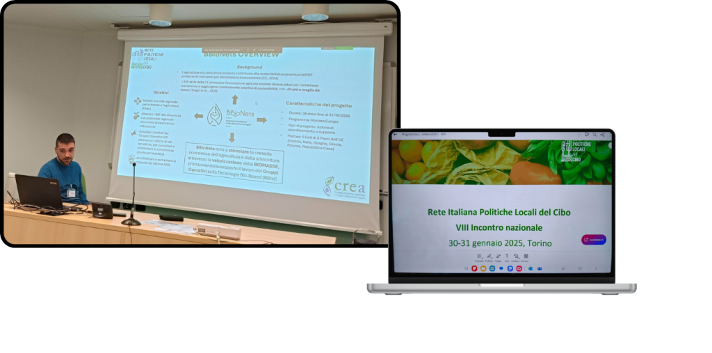 Photo collage from the Rete Italiana Locale Politiche del Cibo Meeting