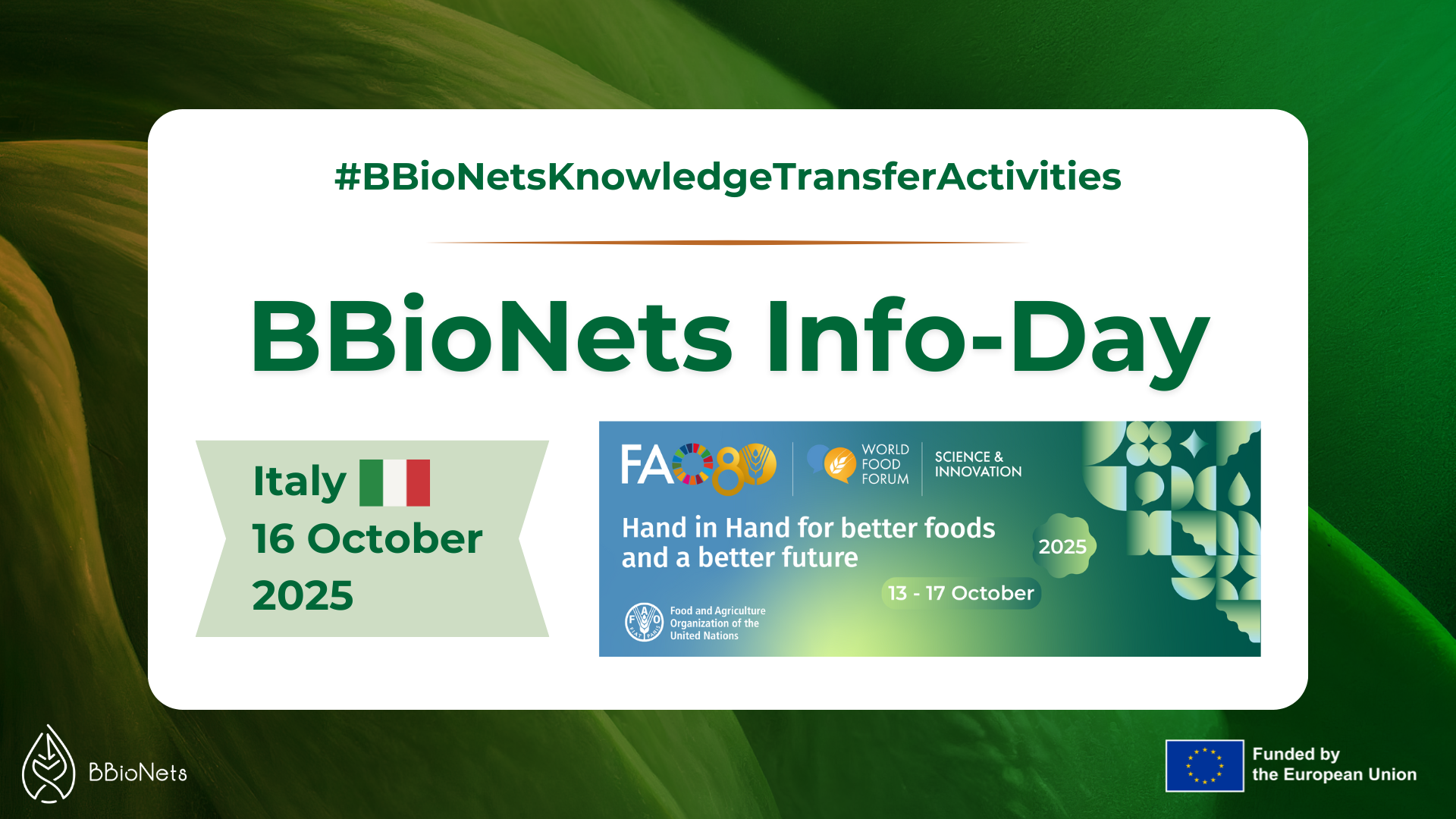 3rd Italian Info-Day at the FAO Science and Innovation Forum (SIF) 2025